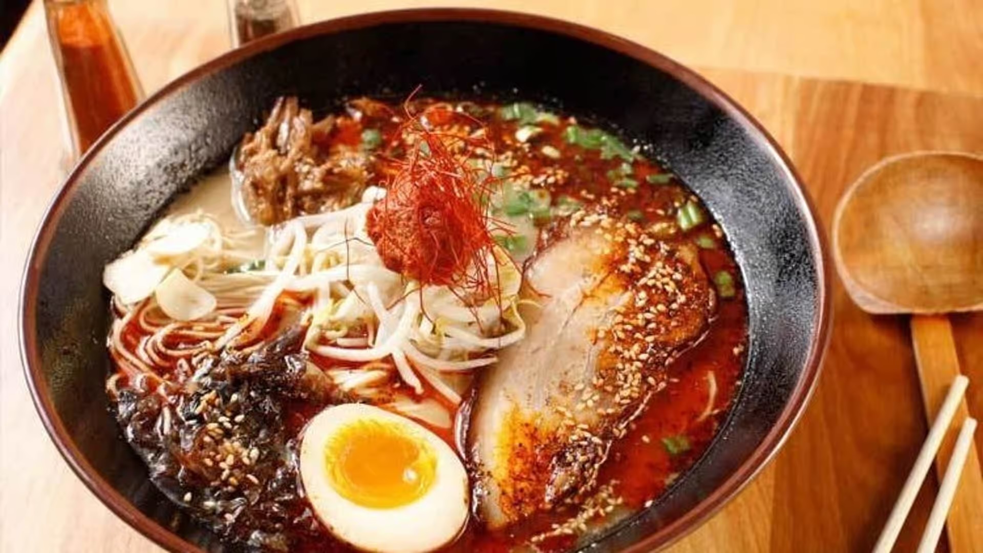 Tonkotsu ramen with rich pork broth and thick-cut chashu