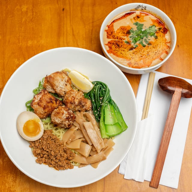 Karaage Tantan Tsukemen.